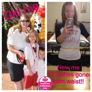 12 inches gone from waist